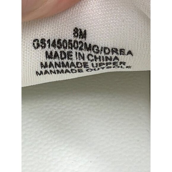 MIA girl Womens 8 Silver Metallic Lace Up Sneakers Cream Accents New - Picture 6 of 7